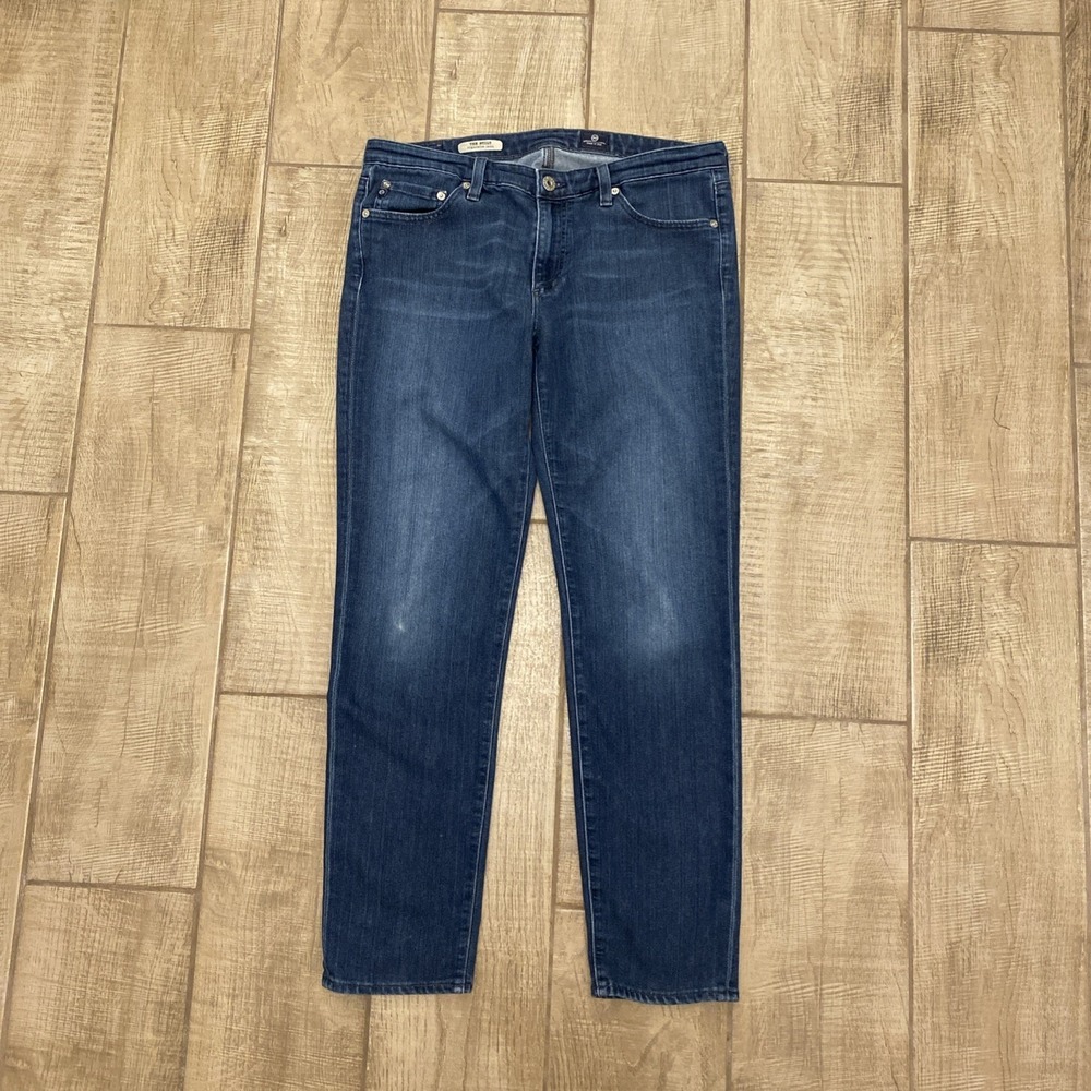 AG Adriano Goldschmied The Stilt Cigarette Jeans Women 31R Blue Denim USA Made